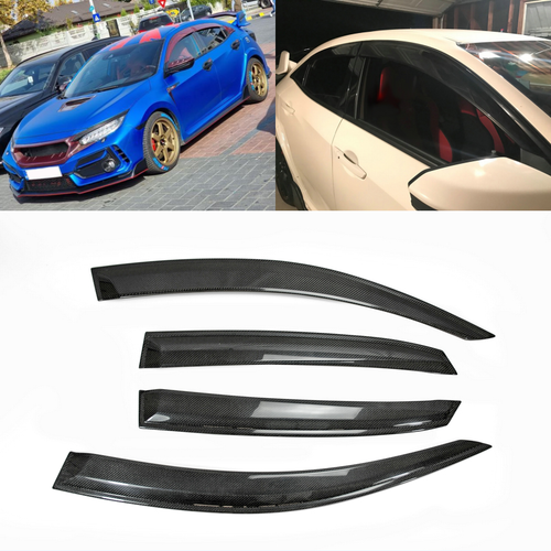 For Honda Civic FK8 TypR OEM Carbon side Window Rain Wind Deflector