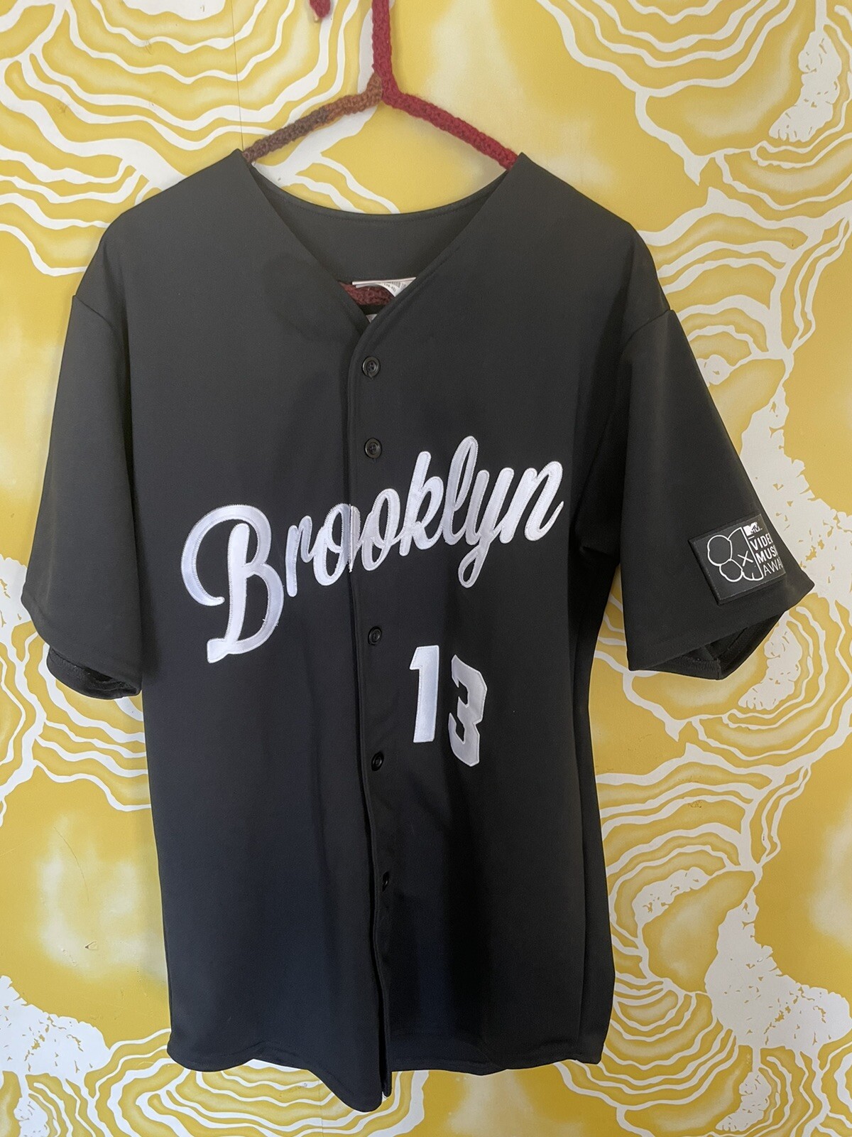 brooklyn baseball jersey black