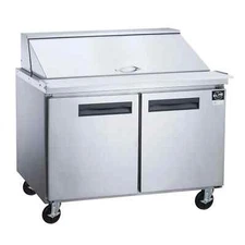 New Commercial 48" Mega Top 2 Door Food Prep Table