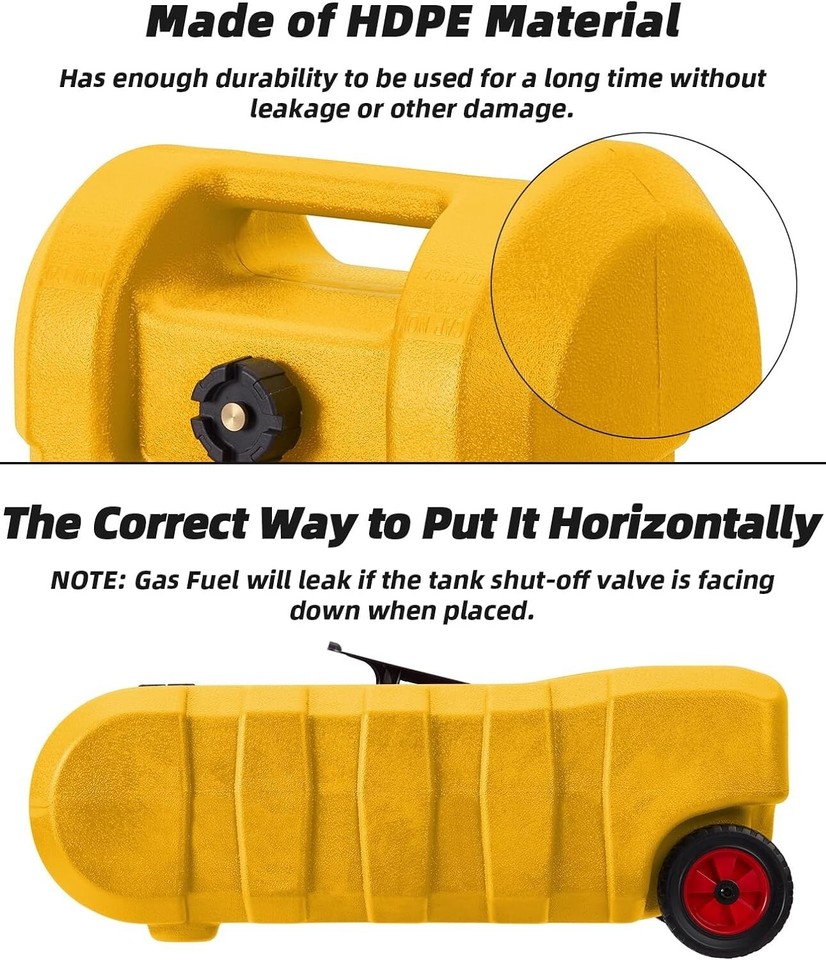 15 Gallon Portable Moving Gas Caddy Fuel Storage Saving Tank With Pump