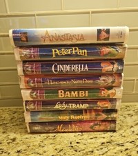 Lot Of 8 Brand NEW FACTORY SEALED VINTAGE DISNEY VHS TAPES