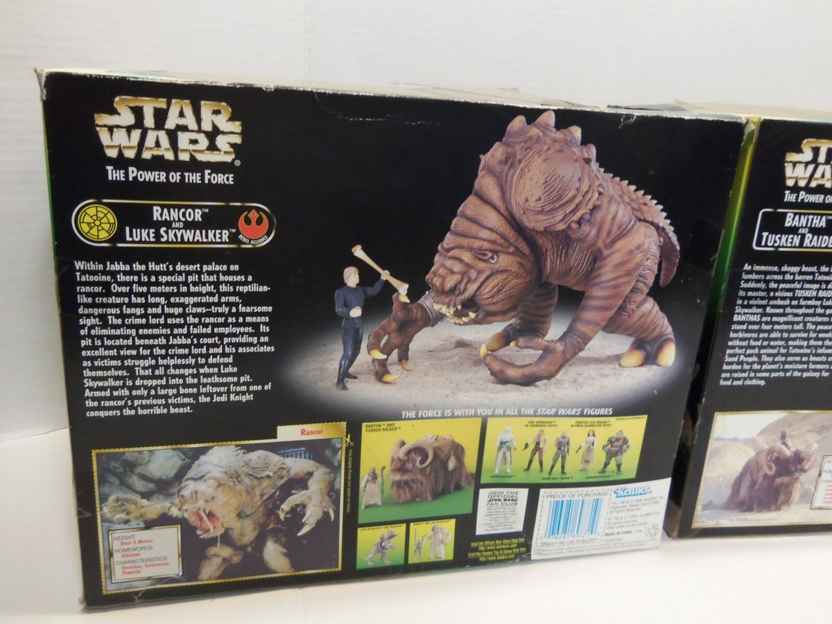1998 Star Wars POTF Rancor W/ Jeti Luke Skywalker & Bantha W