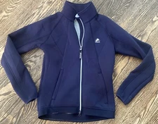 HORZE Equestrian SUPREME HZ  SOFT SHELL Full-Zip Jacket Blue Zip Pockets SZ 8