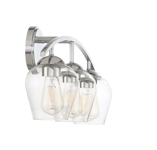 Meridian M80032CH Chrome 3 light Bathroom Vanity Light - Picture 4 of 5