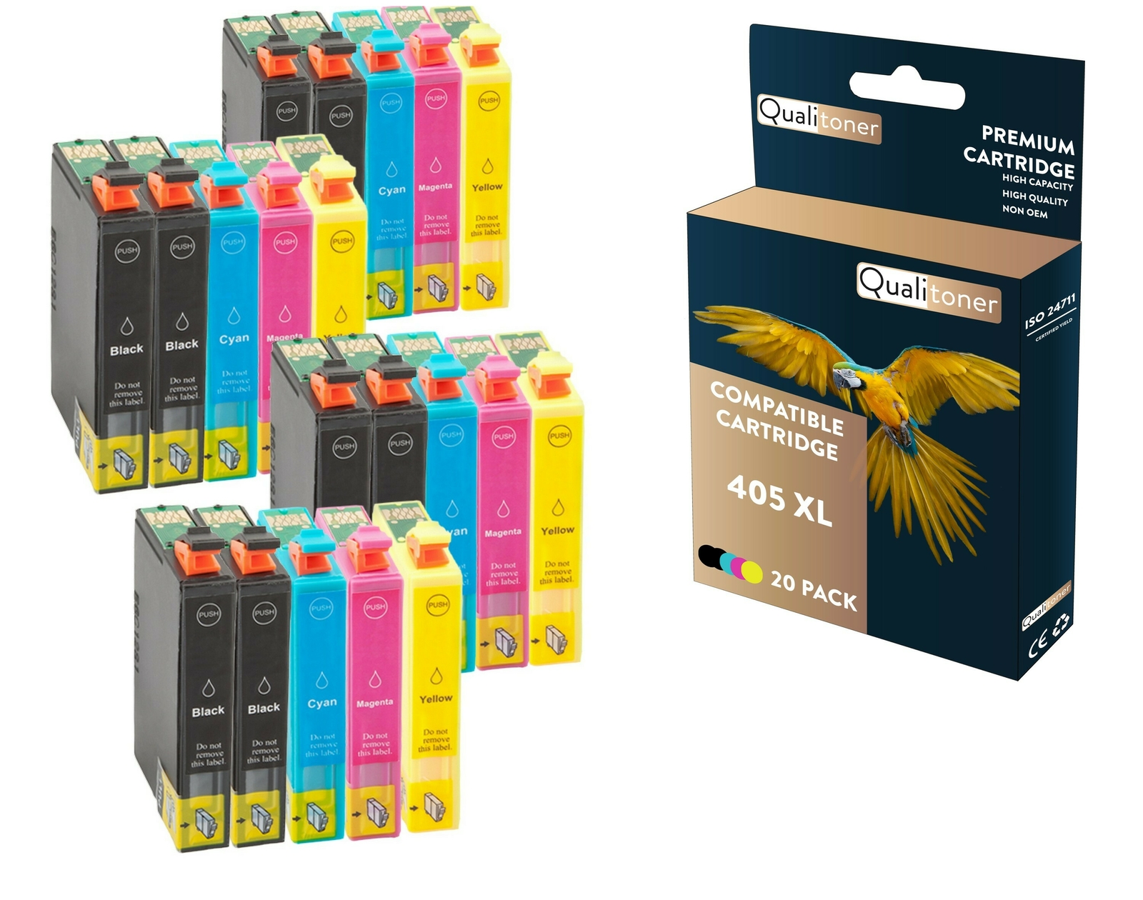 Cartouche Epson 405XL multipack QUALITONER encre pour imprimante jet d'encre
