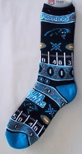Carolina Panthers Socks Large Size 10  to 13 Super Fan