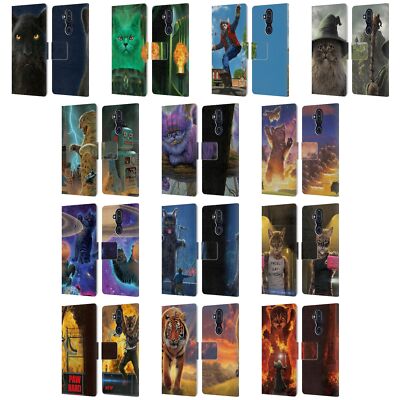 OFFICIAL VINCENT HIE FELIDAE LEATHER BOOK WALLET CASE FOR MICROSOFT NOKIA PHONES