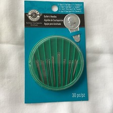 Multi size pack 30 Quilters Needles Hand Sew Quilting Size 4/5/7/9/10 threader