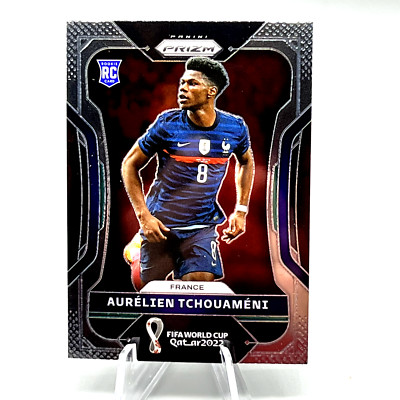 2022 Panini Prizm FIFA World Cup Qatar Aurelien Tchouameni #97 France Rookie RC