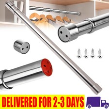 Extendable Clothes Rail Hanging Rails 68-120cm Wall Mounted Clothes Rail Tough