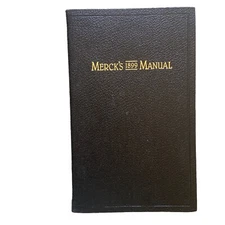 Merck's 1899 Manual Analyses for Physicians Ready-Reference Pocket Book