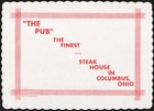 Vintage placemat THE PUB The Finest Little Steak House in Columbus Ohio n-mint+ — photo 2