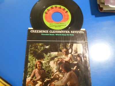 80's 45 RPM Vinyl Record CREEDENCE CLEARWATER / Who'll Stop Rain / Pic Sleeve
