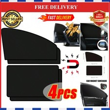 Magnetic Car Window Sun Shades UV Privacy Foldable Front Rear Set
