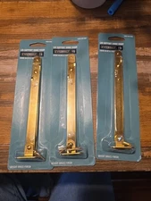 3PK Everbilt Bright Brass Lid Support Left Hand Hinges 19834