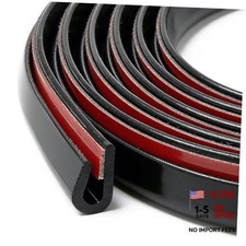 Self-Adhesive Car Door Edge Guards - U Channel Rubber Edge Trim 20Feet Black