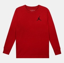 Jordan Jdb Jumpman Air Emb T-Shirt M/L Rossa Logo Junior Bimbo 95A903-R78