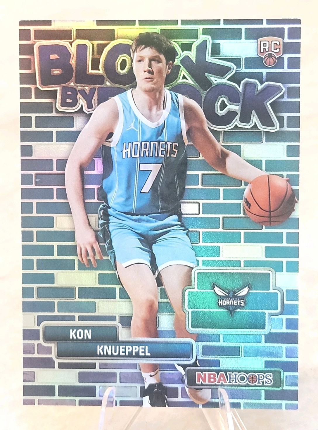 2025-26 Topps NBA Hoops Kon Knueppel Block By Block Rookie RC Hornets #BYB-4 💎