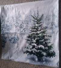 Winter Christmas Tree Throw Pillow Covers Set of 2 18x18 Inch Decorative