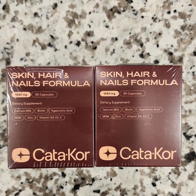 Cata-Kor Skin Hair & Nails 1440mg 90 Capsules Biotin MSM Zinc Hyaluronic Acid