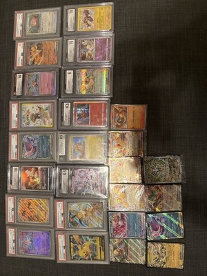 Massive Pokémon Collection   Slabs, EX, Full Arts, 1000+ Cards, Playmat & Tin