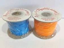 SGETTIStrings Pepperell Braiding Co. Pyrolace Craft String Two Rolls Orange Blue