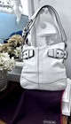 Coach Soho Slim (#1452) In White Leather, Silver Buckles W/ Dust Bag- Excellent