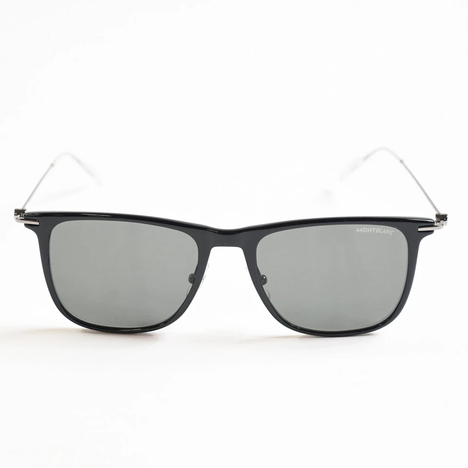 Montblanc MB0206S 001 Hombres Auténticas Gafas de Sol Negro/Metal Armado, 53 mm - Nuevas - Imagen 4 de 4