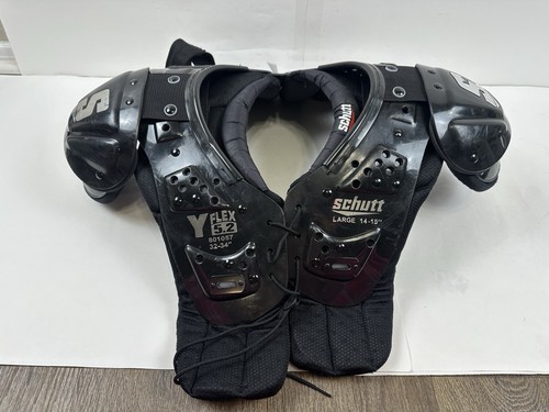 Schutt Youth Flex 5.2 801057 32-34” Large 14-15” Football Shoulder Pads - Black