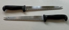 Pair Of Bread Carving Knives Stainless Steel Edge 2001 Surgical Stainless Knife