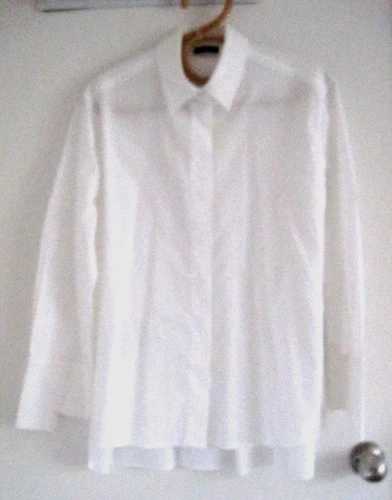 NWOT-MARC CAIN-100% White Cotton-Statement Style L/Slv Shirt-Sz 3