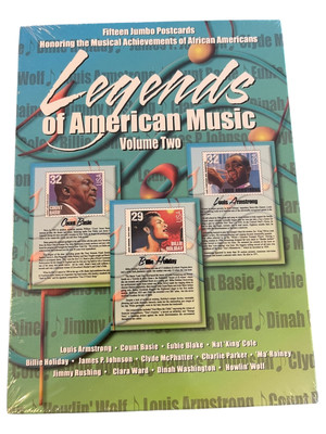 Legends of American Music Volume 2, 15 Ready Mailer Jumbo Stamp postcards Sealed