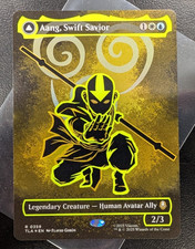 Aang, Swift Savior 359 Borderless Neon Ink Foil Avatar The Last Airbender MTG