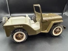 Vintage 1960s Tonka Army Commander Star Jeep Pressed Steel Military Toy G-2-2431