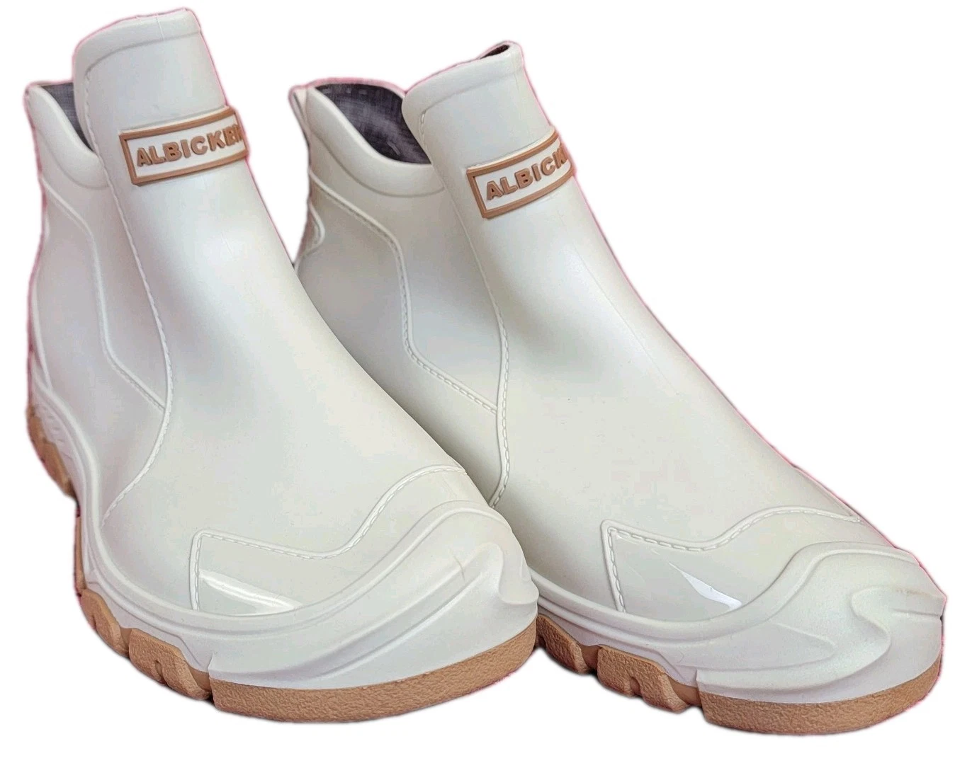 Albicker TAN Rubber Waterproof Boots BOOT SHOE NEW WOMEN'S 10 MEN'S 8.5 EU 41
