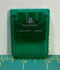 Official Sony PlayStation PS1 GREEN Memory Card SCPH-1020 Tested Formatted