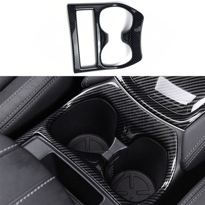 Carbon Fiber Central Console Water Cup Cover Trim Fit für Nissan Rogue 2014-2020