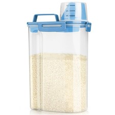 Viretec Rice Airtight Storage Container, 3 to 5Lbs Cereal Dry Food Flour Bin,...