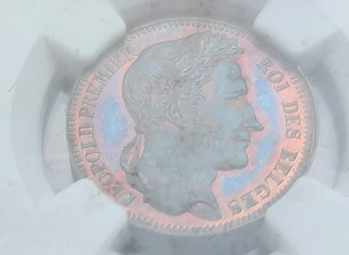 Belgium 20 Francs 1835 Pattern in Bronze in NGC Holder PF 65 RB Rare nswleipzig