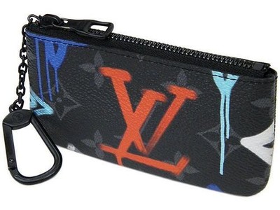 Louis Vuitton M81795 Monogram Eclipse Graffiti Pochette Cles Key Coin Wallet
