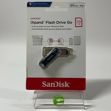 New SanDisk iXpand Flash Drive Go SDIX60N-256G-AN6NE 256GB Lightning Flash Drive