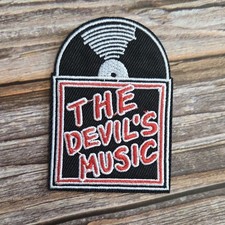 The Devil's Music Satanic Records Occult Goth Hipster Iron on Patch