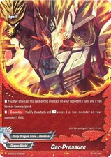 Buddyfight TCG card Foil S-BT02/0036EN FOIL/U Gar-Pressure Dimension Destroyer