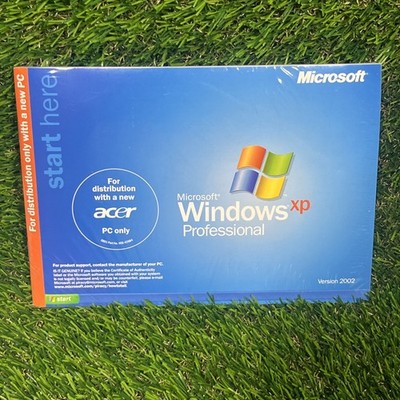 Microsoft Windows XP Professional Version 2002 OEM Software New Sealed CD