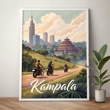 Vibrant Kampala Uganda Travel Poster - Rich African Culture Art Print_moreDetail