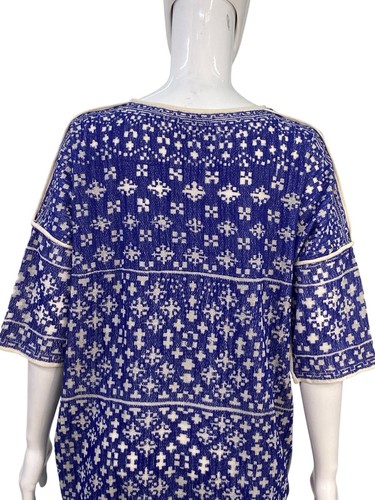 Isabel Marant Etoile Femmes beverly Brodé Bleu Blanc Robe Tunique XL 42 - Photo 15 sur 20