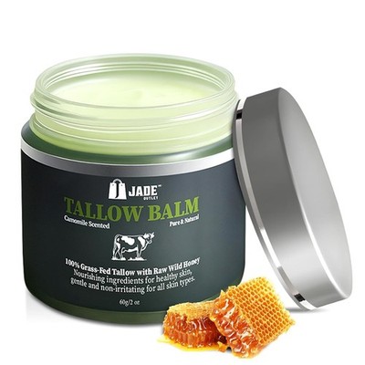 Jade 100% Grass Fed Beef Tallow Moisturizer w/ Shea Butter Chamomile 2 oz. NIB