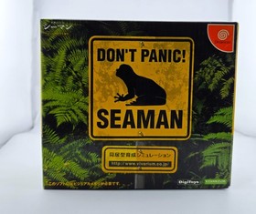 Seaman w/ Microphone & Adapter in Big Box Sega Dreamcast Japan HKT-7200 🍁Seller