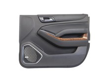 2017 Chevrolet Suburban 1500 Front Right Door Trim Panel Black Leather Wood Oem