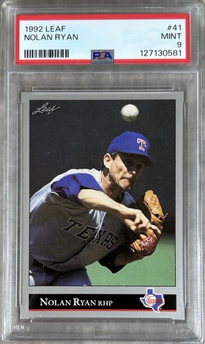 1992 LEAF NOLAN RYAN #41 PSA 9 MINT GRADED MAY 2025 POSSIBLE REGRADE 10